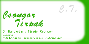 csongor tirpak business card