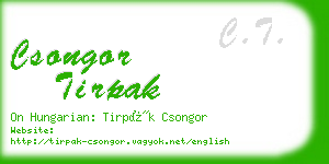 csongor tirpak business card